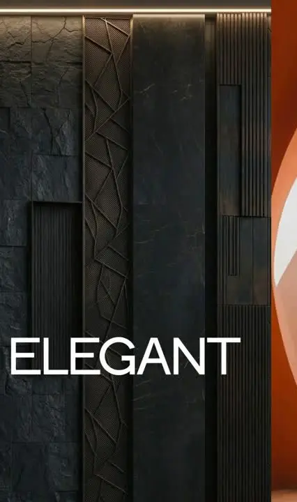 Elegant: piedra oscura y luz lineal
