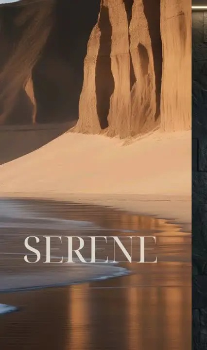 Serene: dunas y agua en tonos arena